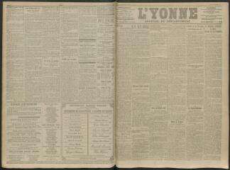 2 vues - L\'Yonne, journal du département, n° 311, lundi 28 décembre 1914 (ouvre la visionneuse)