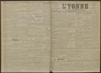 3 vues - L\'Yonne, journal du département, n° 31, samedi 6 février 1915 (ouvre la visionneuse)