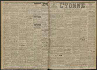 3 vues - L\'Yonne, journal du département, n° 34, mercredi 10 février 1915 (ouvre la visionneuse)
