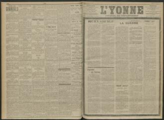 3 vues - L\'Yonne, journal du département, n° 44, mercredi 24 février 1915 (ouvre la visionneuse)