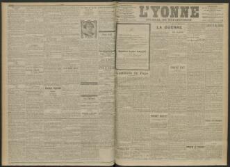 3 vues - L\'Yonne, journal du département, n° 45, jeudi 25 février 1915 (ouvre la visionneuse)