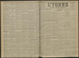 3 vues - L\'Yonne, journal du département, n° 64, samedi 20 mars 1915 (ouvre la visionneuse)