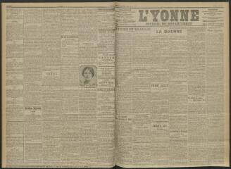 3 vues - L\'Yonne, journal du département, n° 70, samedi 27 mars 1915 (ouvre la visionneuse)