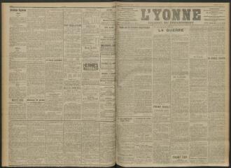 3 vues - L\'Yonne, journal du département, n° 80, vendredi 9 avril 1915 (ouvre la visionneuse)