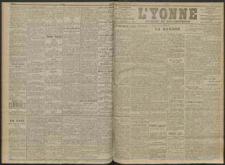3 vues - L\'Yonne, journal du département, n° 91, jeudi 22 avril 1915 (ouvre la visionneuse)