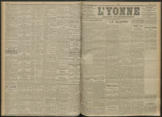 3 vues - L\'Yonne, journal du département, n° 96, mercredi 28 avril 1915 (ouvre la visionneuse)