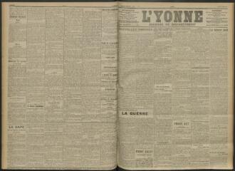 3 vues - L\'Yonne, journal du département, n° 97, jeudi 29 avril 1915 (ouvre la visionneuse)