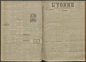 3 vues - L\'Yonne, journal du département, n° 112, jeudi 20 mai 1915 (ouvre la visionneuse)