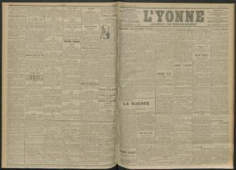 3 vues - L\'Yonne, journal du département, n° 121, mardi 1 juin 1915 (ouvre la visionneuse)