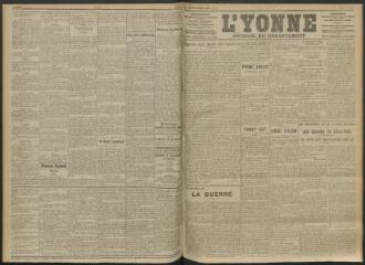3 vues - L\'Yonne, journal du département, n° 126, samedi 5 juin 1915 (ouvre la visionneuse)