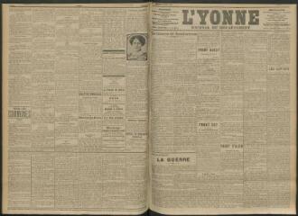 3 vues - L\'Yonne, journal du département, n° 131, vendredi 11 juin 1915 (ouvre la visionneuse)
