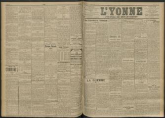 3 vues - L\'Yonne, journal du département, n° 141, jeudi 24 juin 1915 (ouvre la visionneuse)