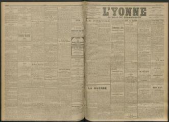 3 vues - L\'Yonne, journal du département, n° 151, jeudi 1 juillet 1915 (ouvre la visionneuse)