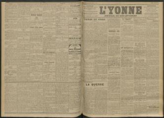 3 vues - L\'Yonne, journal du département, n° 157, jeudi 8 juillet 1915 (ouvre la visionneuse)