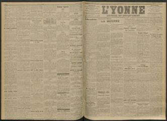 3 vues - L\'Yonne, journal du département, n° 161, mercredi 14 juillet 1915 (ouvre la visionneuse)