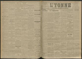3 vues - L\'Yonne, journal du département, n° 163, vendredi 16 juillet 1915 (ouvre la visionneuse)