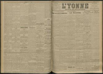 3 vues - L\'Yonne, journal du département, n° 169, vendredi 23 juillet 1915 (ouvre la visionneuse)