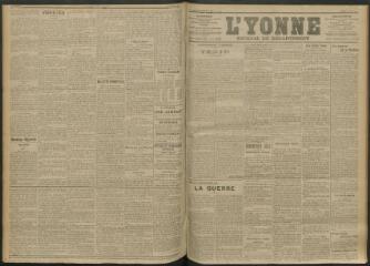 3 vues - L\'Yonne, journal du département, n° 171, samedi 24 juillet 1915 (ouvre la visionneuse)