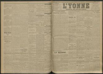 3 vues - L\'Yonne, journal du département, n° 175, vendredi 30 juillet 1915 (ouvre la visionneuse)