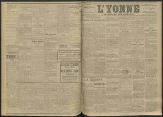 3 vues - L\'Yonne, journal du département, n° 177, lundi 2 août 1915 (ouvre la visionneuse)