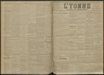 3 vues - L\'Yonne, journal du département, n° 179, mercredi 4 août 1915 (ouvre la visionneuse)