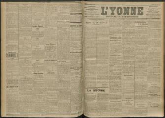 3 vues - L\'Yonne, journal du département, n° 187, vendredi 13 août 1915 (ouvre la visionneuse)