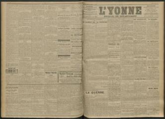 3 vues - L\'Yonne, journal du département, n° 198, jeudi 26 août 1915 (ouvre la visionneuse)