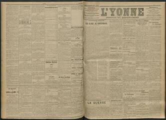 3 vues - L\'Yonne, journal du département, n° 202, mardi 31 août 1915 (ouvre la visionneuse)