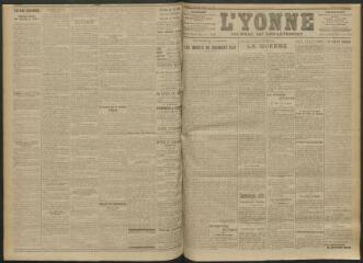 3 vues - L\'Yonne, journal du département, n° 206, samedi 4 septembre 1915 (ouvre la visionneuse)