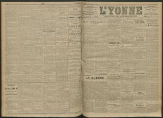 3 vues - L\'Yonne, journal du département, n° 209, mercredi 8 septembre 1915 (ouvre la visionneuse)