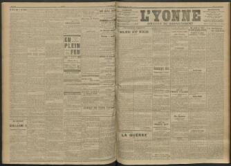 3 vues - L\'Yonne, journal du département, n° 216, jeudi 16 septembre 1915 (ouvre la visionneuse)