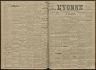 3 vues - L\'Yonne, journal du département, n° 221, mercredi 22 septembre 1915 (ouvre la visionneuse)