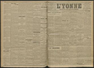 3 vues - L\'Yonne, journal du département, n° 223, vendredi 24 septembre 1915 (ouvre la visionneuse)