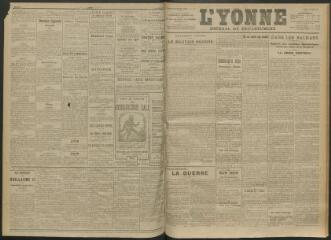 3 vues - L\'Yonne, journal du département, n° 234, jeudi 7 octobre 1915 (ouvre la visionneuse)