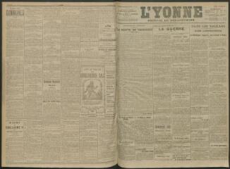 3 vues - L\'Yonne, journal du département, n° 236, samedi 9 octobre 1915 (ouvre la visionneuse)