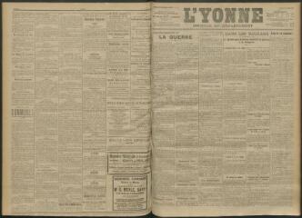 3 vues - L\'Yonne, journal du département, n° 241, lundi 18 octobre 1915 (ouvre la visionneuse)