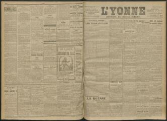 3 vues - L\'Yonne, journal du département, n° 243, mercredi 20 octobre 1915 (ouvre la visionneuse)