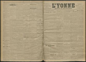3 vues - L\'Yonne, journal du département, n° 245, vendredi 22 octobre 1915 (ouvre la visionneuse)