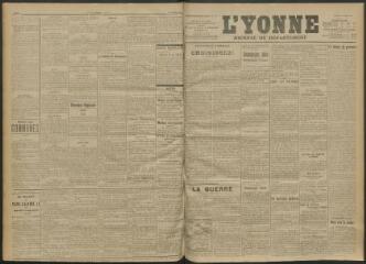 3 vues - L\'Yonne, journal du département, n° 249, mardi 26 octobre 1915 (ouvre la visionneuse)