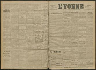 3 vues - L\'Yonne, journal du département, n° 251, vendredi 29 octobre 1915 (ouvre la visionneuse)