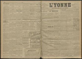 3 vues - L\'Yonne, journal du département, n° 258, lundi 8 novembre 1915 (ouvre la visionneuse)