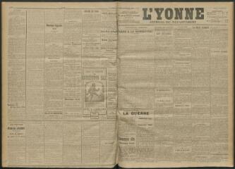 3 vues - L\'Yonne, journal du département, n° 259, mardi 9 novembre 1915 (ouvre la visionneuse)