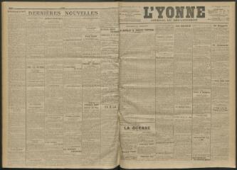 3 vues - L\'Yonne, journal du département, n° 266, mercredi 17 novembre 1915 (ouvre la visionneuse)