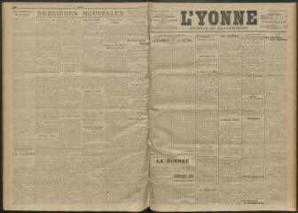 3 vues - L\'Yonne, journal du département, n° 273, mercredi 24 novembre 1915 (ouvre la visionneuse)
