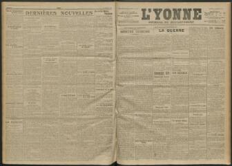 3 vues - L\'Yonne, journal du département, n° 273, jeudi 25 novembre 1915 (ouvre la visionneuse)