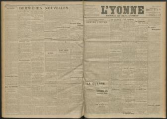 3 vues - L\'Yonne, journal du département, n° 275, samedi 27 novembre 1915 (ouvre la visionneuse)