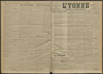 3 vues - L\'Yonne, journal du département, n° 277, mardi 30 novembre 1915 (ouvre la visionneuse)