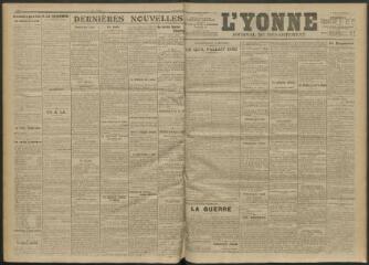 3 vues - L\'Yonne, journal du département, n° 282, lundi 6 décembre 1915 (ouvre la visionneuse)