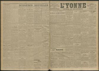 3 vues - L\'Yonne, journal du département, n° 301, jeudi 30 décembre 1915 (ouvre la visionneuse)