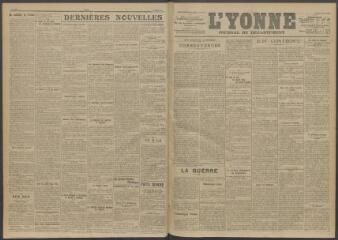 3 vues - L\'Yonne, journal du département, n° 4, jeudi 6 janvier 1916 (ouvre la visionneuse)